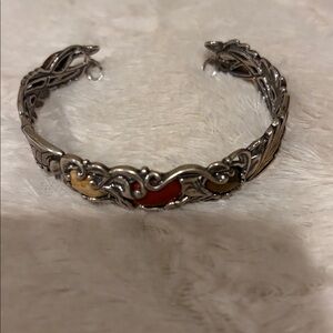 Carolyn Pollack American West Sterling Silver Brass Leaves Vines Cuff  Bracelet